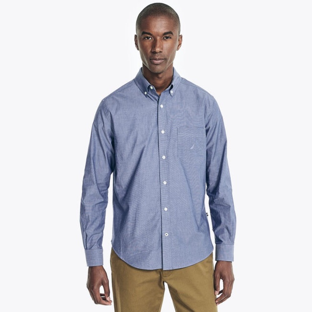 Nautica Men’s Long Sleeve Button Down Shirt (Size Large)